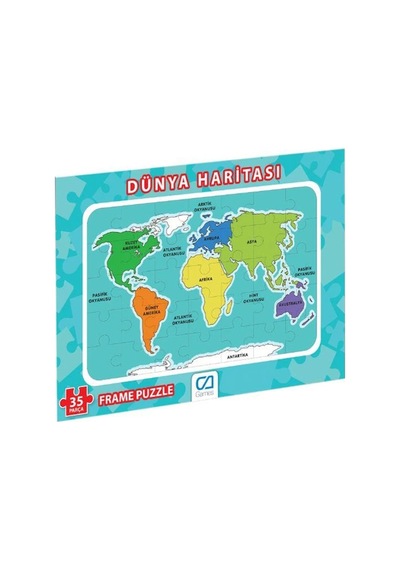 Ca Games Dünya Haritası Frame Puzzle Cafrm-10200