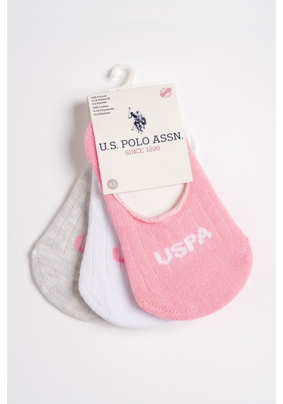 U.S. Polo Assn. U.s. Polo Assn Bebek Kız Bebek Pembebeyazgri Bebek Corap Pembe/beyaz/gri