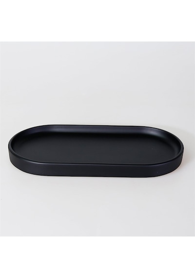 Victoria Oval Tepsi Küçük Siyah