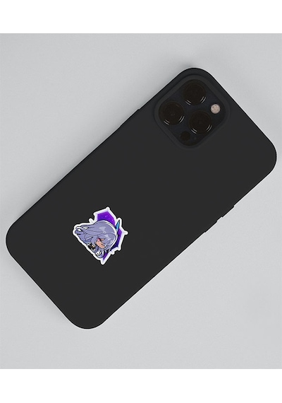 Skirk-genshin İmpact 2 Li Sticker Set Parlak Kağıt Oyun Karakteri Skirk Telefonçıkartmaları Süsleme Etiketi Mor