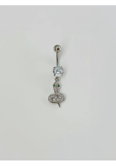 Tedar Yılan Detaylı Göbek Piercing Najmaddin Standart 98175003
