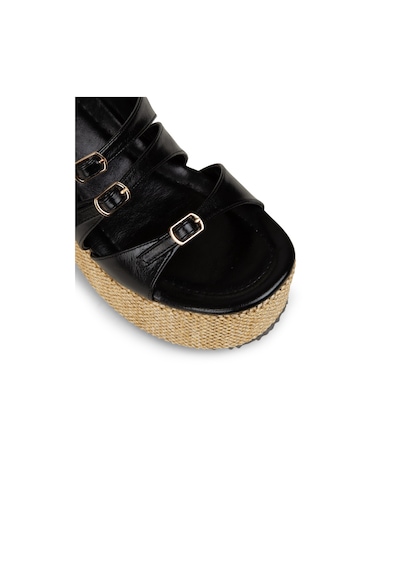 Deery Kadın Siyah Platform Topuklu Terlik - Rd120zsyhc01 Siyah