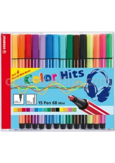 Stabilo Pen 68 Mini Color Hits Cd 15'li