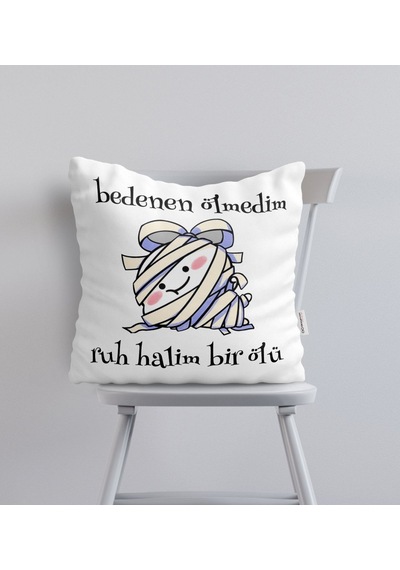 Bk Gift Ruh Halim Bir Ölü Tasarımlı Yastık - Model 1