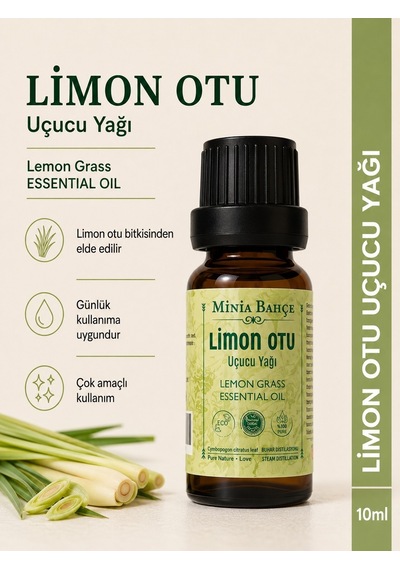 Minia Bahçe Limon Otu Uçucu Yağı 10 ML