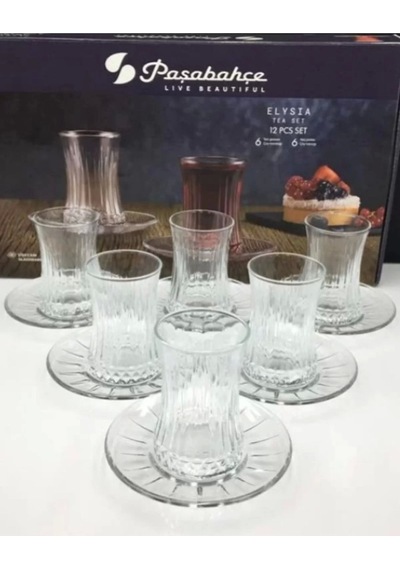 Paşabahçe 950054 Elysia Çay Seti 6 Lı Şeffaf