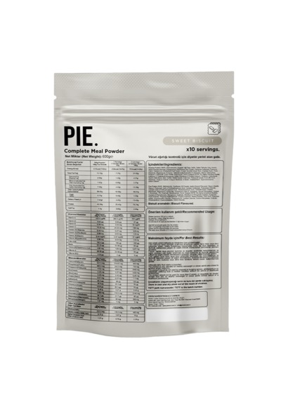 Pıe. Proteinli Öğün Tozu /bisküvi Aromalı /600 Gram /10 Öğün /vücut Ağırlığıkontrolü İçin Diyetin Yerini Alan Gıda Bisküvi