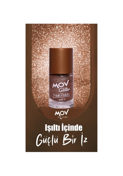 Mov Glitter Simli Oje Bakır No:8 38 Metallic Copper