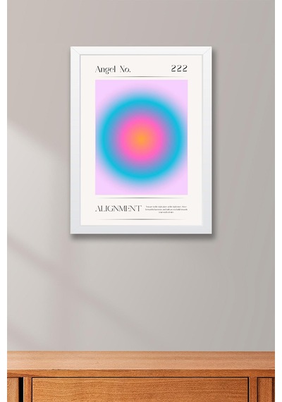 Angel No 222 Alignment Çerçeveli Tablo Melek Sayıları Hizalamak Aura Enerji Renkleri
