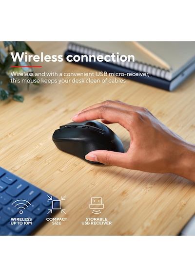 Mydo Sessiz Kablosuz Fare,%82 Plastik Geri Dönüştürülmüş 1000-1800 Dpı, Usb Alıcısı Saklanabilir, 2,4 Ghz Rf, Sol Ve Sağlayıcılar İçin, Pc, Dizüstü Bilgisayar, Mac İçin Fare, Siyah