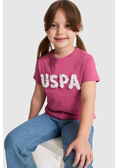 U.S. Polo Assn. Kız Çocuk Fuşya Tişört 50325656-vr023 Fusya