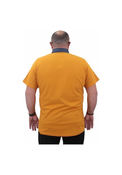 Moc Grande Mocgrande Büyük Beden Polo Kot Yaka Tişört 23420 Hardal-Hardal