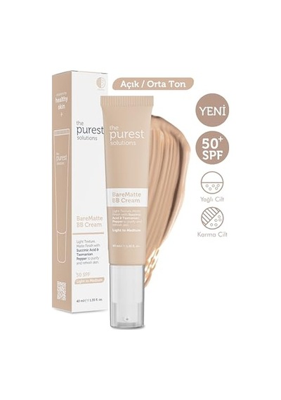 The Purest Solutions Bb Cream Bare Matte 40 Ml Light To Medium 00