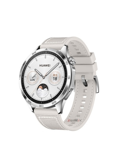 Sneezy Huawei Watch Gt5 46mm İle Uyumlu 22mm Dikiş Desenli Dokuma Silikon Kordon