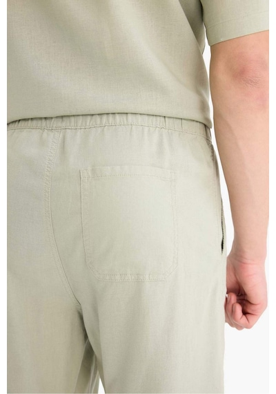 Defacto Relax Fit Beli Bağcıklı Bermuda Şort D9913ax25augn497 Yeşil