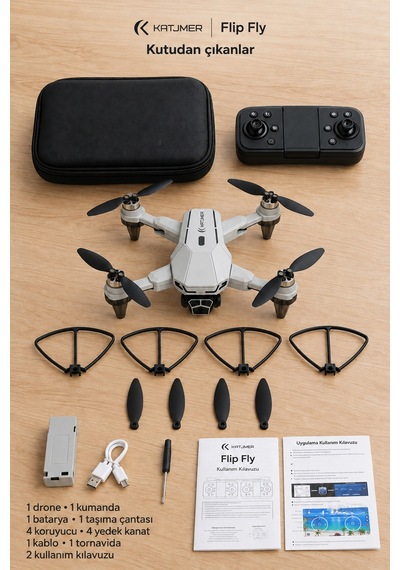 S109 Flip Fly Çift Kameralı Katlanabilir Drone 480p, Fırçasız Motor, Wi-fi Görüntü Aktarımı, Optik Akış, 156,6 G Gri