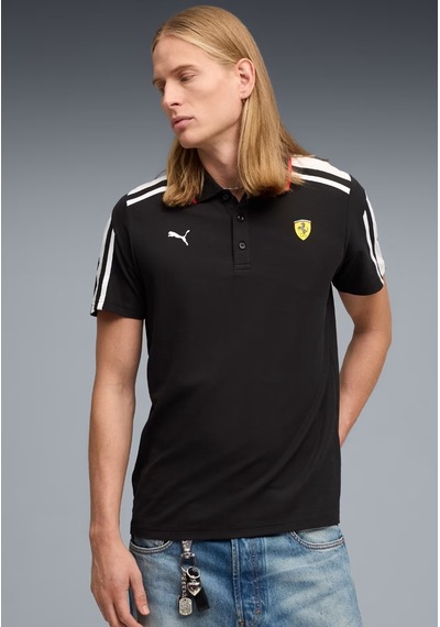 Puma Ferrari Mt7 Polo 635831-01 Tişört Erkek T-shirt Siyah