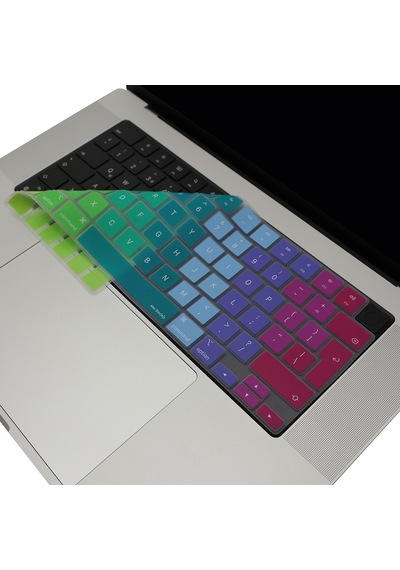 Apple Macbook Uyumlu Klavye Koruyucu Silikon Uk-avrupa İngilizce Baskı İnce Yıkanabilir Air 13.6 Pro 14 16 Pembe Yeşil