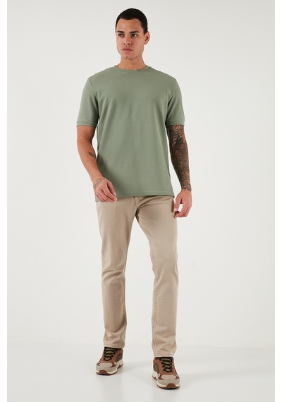 Buratti Streç Pamuklu Slim Fit Sıfır Yaka Erkek T Shirt 5902639 Elma