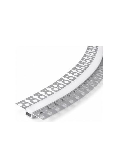 Dl158f Esnek Sıva Altı Trimless Led Profil 1 Metre 15x12 Mm Alüminyum Delikli Kanatlı Alçıpan Gömme Led Kanal 70133100