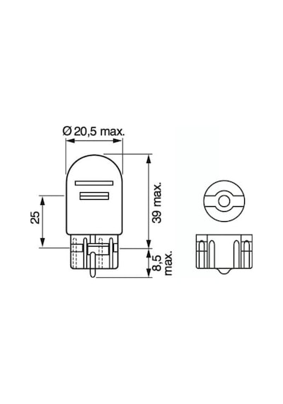Bosch W21/5w 12v Pure Light Çift Duy Ampul 2'li Stop Park Fren Geri Vites Ampulü
