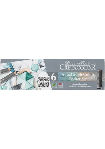 Cretacolor Aquagraph Sulandırılabilir Çizim Seti 6'lı Metal Kutu