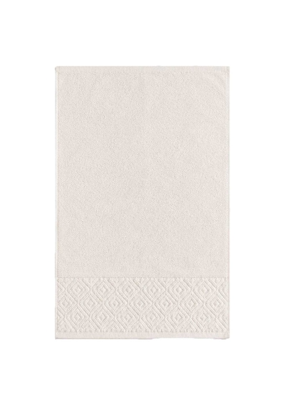 El Yüz Havlusu 50x90 Cm %100 Pamuk Kısmi Kadife Quadro Krem Diğer