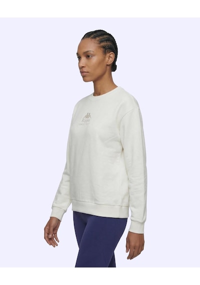 Kappa Milas Crewneck Kadın Beyaz Comfort Sweatshirt