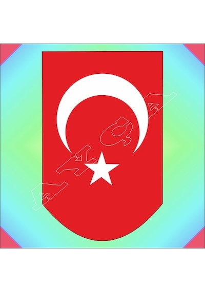 Türk Bayraği Şarjör Altliği Çok Renkli