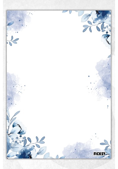 A5 Çiçek Bloknot Çizgisiz Defter - 50 Yaprak - Memopad - Notepad - Not Defteri - Not Kağıdı - 2877 Çok Renkli