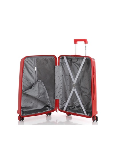 Mçs Bavul Büyük Ve Kabin 2li Set Kırılmaz Silikon Valiz V305 Kırmızı