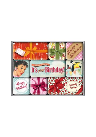 Nostalgic Art Say It Happy Birthday Magnet Set 45273814