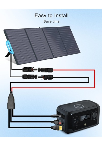 Tr 10ft 4'ü 1 Arada Güneş Konnektör Kiti Xt60 Dc5521 Dc7909 A-nderson Adaptörü Solar Şarj Kablosu, Su Geçirmez I