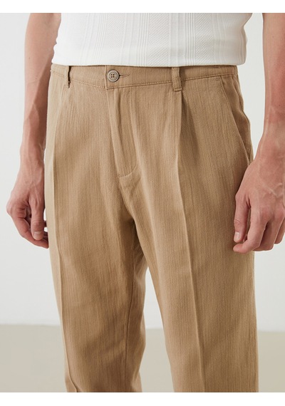 Lcwaıkıkı Classic Kahverengi Standart Kalıp Keten Karışımlı Erkek Pileli Chino Pantolon Lcwaıkıkı Classic Kahverengi Standart Kalıp Keten Karışımlı Erkek Pileli Chino Pantolon