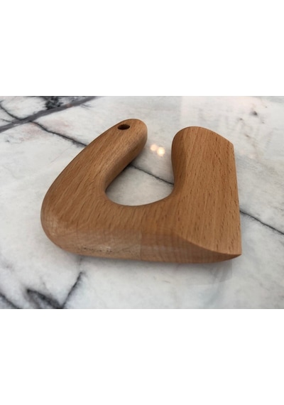 Montessorı Emniyetli Çocuk Doğrama Bıçağı Kayın Ahşap