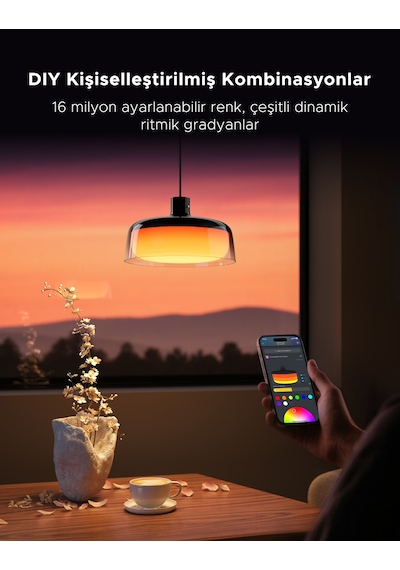 Govee RGBICWW Pendant Sarkıt Avize Akıllı Aydınlatma - Siyah