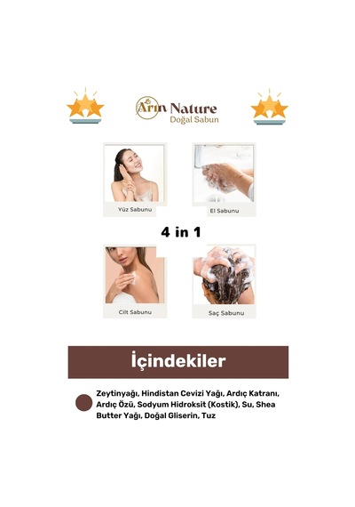 Ardıçkatranı Güzel Kokulu El Yüz Saç Vücut Orijinal Bitkisel Ardıç Katranı Sabunu 120g - 8 Adet Karışık
