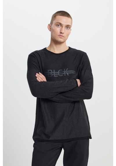 AC&Co / Altınyıldız Classics ERKEK SIYAH-ANTRASIT Standart Fit Normal Kesim Bisiklet Yaka Baskılı Triko Siyah - Antrasit AC&Co / Altınyıldız Classics ERKEK SIYAH-ANTRASIT Standart Fit Normal Kesim Bisiklet Yaka Baskılı Triko Siyah - Antrasit