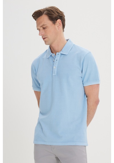 AC&Co / Altınyıldız Classics Erkek Slim Fit Dar Kesim %100 Pamuk Polo Yaka Tişört Açık Mavi Acık Mavi AC&Co / Altınyıldız Classics Erkek Slim Fit Dar Kesim %100 Pamuk Polo Yaka Tişört Açık Mavi Acık Mavi