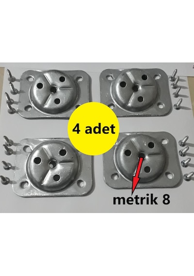 BARERMO 4 Adet Metal Sehpa Ve Ahşap Ayak Bağlantı Aparatı Açılı A