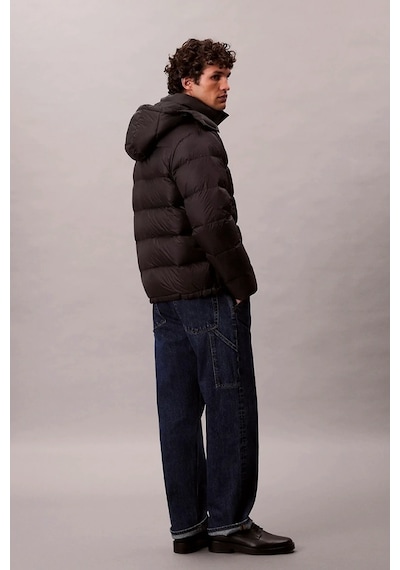 Calvin Klein Jeans Uzun Kollu Çıkarılabilir Kapüşonlu Şişme Erkek Mont Lv04rc518g-ub1 Siyah