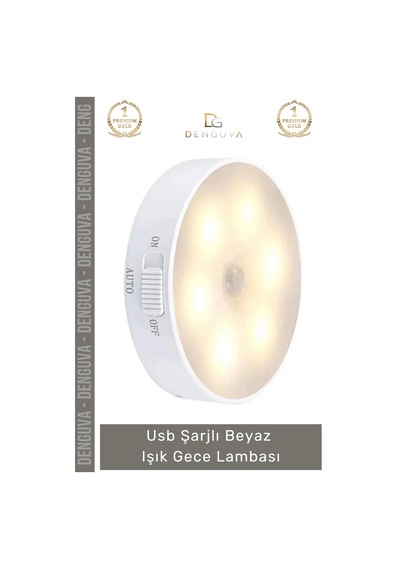 Sensörlülamba Hareket Sensörlü Portatif Led Duvar Aydınlatma Modu Usb Şarjlı Beyaz Işık Gece Lambas Çok Renkli 46897040