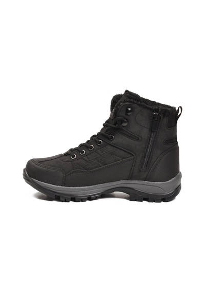 Siyah İçi Kürklü Soğuğa Dirençli Kaymaz Taban Unisex Outdoor Bot 980 G Siyah