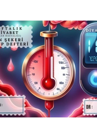 Diyabet Ölçüm Takip Çizelgesi Defteri A Kalite Özel Tasarım 3 Aylık A5 Sarı