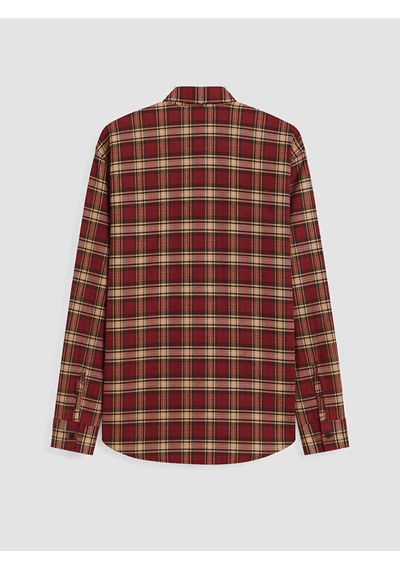 Lcw Eco Kırmızı Regular Fit Ekose Erkek Gömlek Ceket