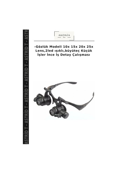 -gözlük Modeli 10x 15x 20x 25x Lens,2led Işıklı,büyüteç Küçük İşler İnce İş Detay Çalışması