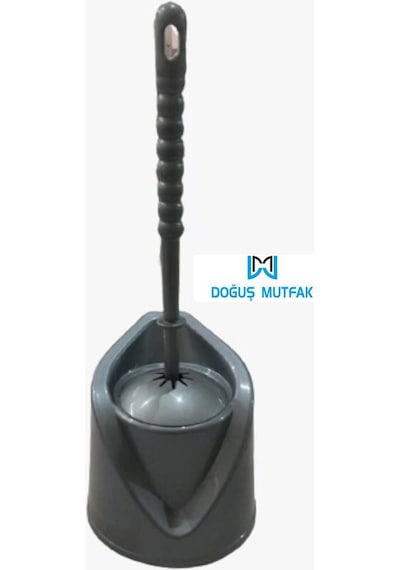 Plastik Klozet Wc Fırça Takımı Gri
