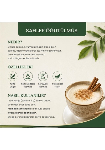 Saf Sahlep Öğütülmüş - 100 Gr