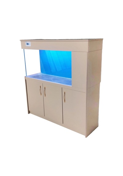Kanki Pet 135 Cm Yandan Sumplı Cappuccino Mdf Mobilyalı Akvaryum Kumandalı Led Aydınlatmalı