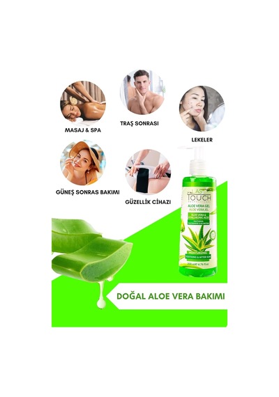 Aloe Vera Jel, Güneş Sonrası Bakım, Nemlendirici, Ferahlatıcı, Yatıştırıcı 200 Ml